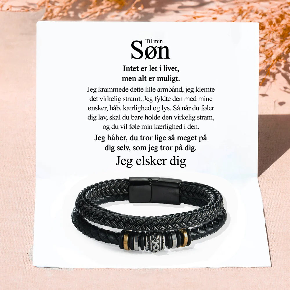 Til min Søn - jeg krammede dette armbånd med min kærlighed