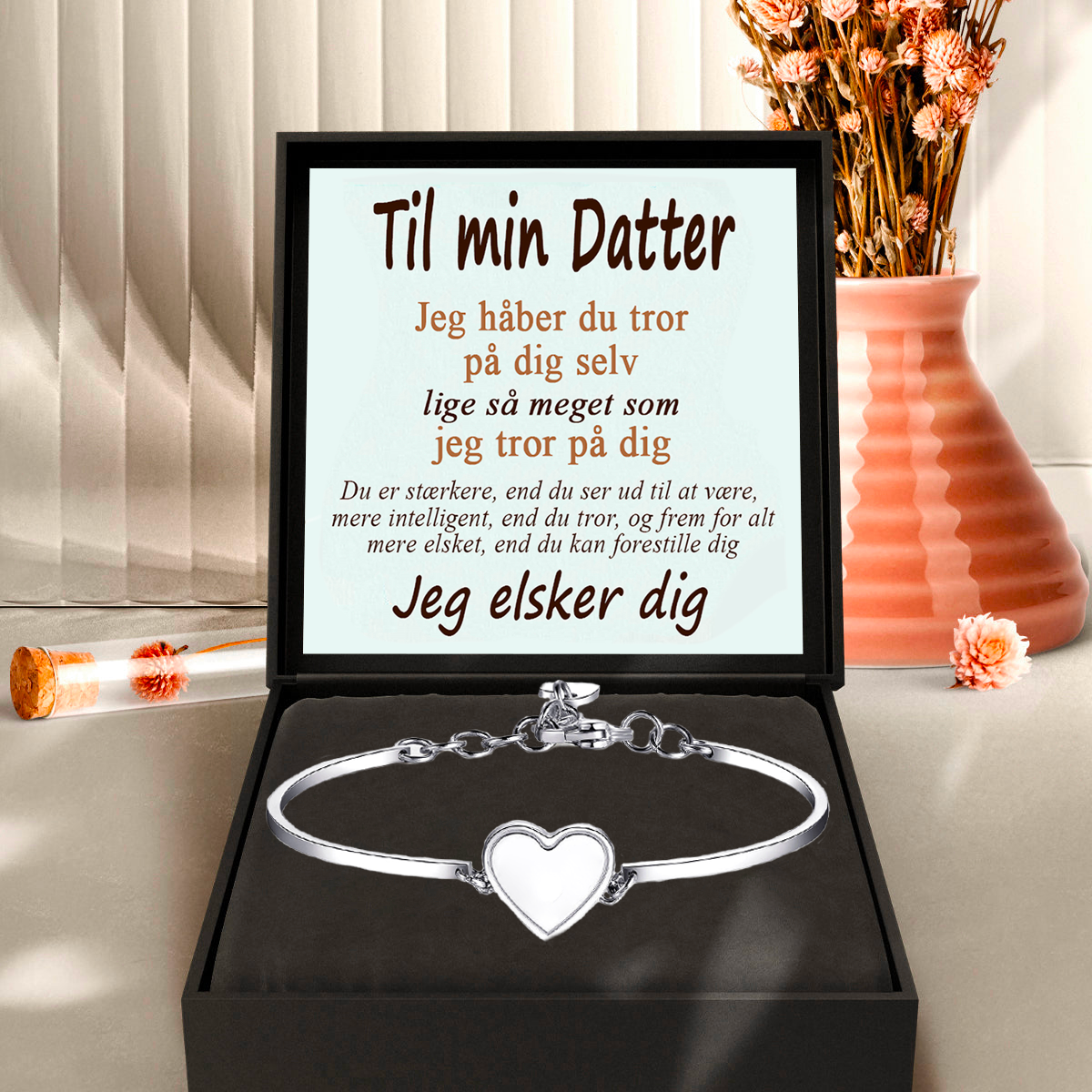 To my Datter armbånd - Hjerte