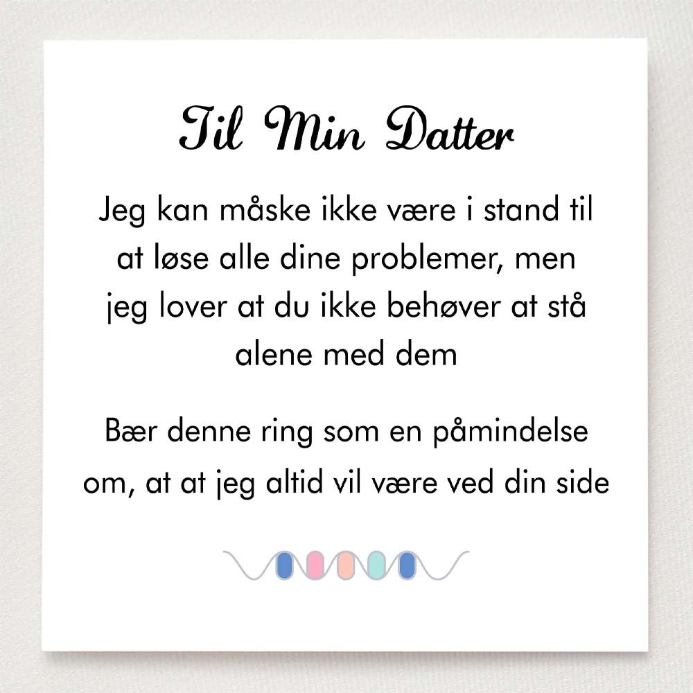 Jeg Vil Altid Være Ved Din Side Emalje Diget Ring