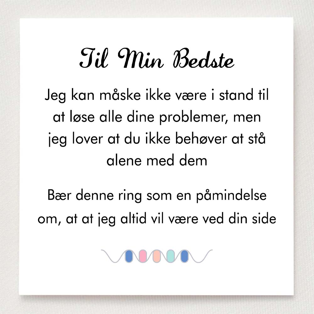 Jeg Vil Altid Være Ved Din Side Emalje Diget Ring